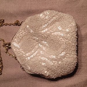 Fine Arts Vintage Slouchy Evening Clutch with gold chain strap